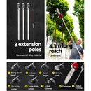 Giantz 4 Stroke Pole Chainsaw Petrol Hedge Trimmer Tree Pruner 12'' 9 In 1-5