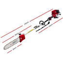 Giantz 31cc Pole Chainsaw 4 Stroke Petrol Tree Pruner Saw 12 Inch Bar Long Reach-2