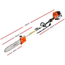 Giantz Pole 4 Stroke Chainsaw Petrol Tree Pruner Long Reach Saw 12 Inch Bar-2