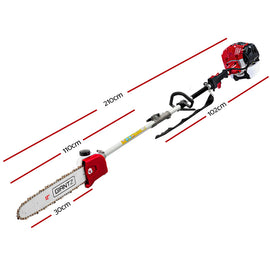 Giantz Pole Chainsaw Petrol 2 Stroke Tree Pruner Long Reach Saw 12 Inch Bar - 0