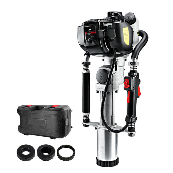 Giantz Petrol Post Driver 38CC 4-Stroke Rammer Pile Star Picket Fence Hole Black