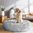 i.Pet Pet Bed Dog Cat 90cm Large Calming Soft Plush Light Charcoal-7