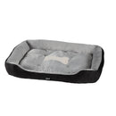 i.Pet Pet Bed Dog Cat Calming Soft Sleeping Comfy Plush Mat Cave Washable Black-1