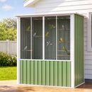 i.Pet Bird Cage Outdoor Aviary 180cm Walk In Access Galvanised Metal Green-1