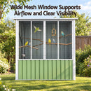 i.Pet Bird Cage Outdoor Aviary 180cm Walk In Access Galvanised Metal Green-6
