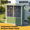 i.Pet Bird Cage Outdoor Aviary 180cm Walk In Access Galvanised Metal Green-7