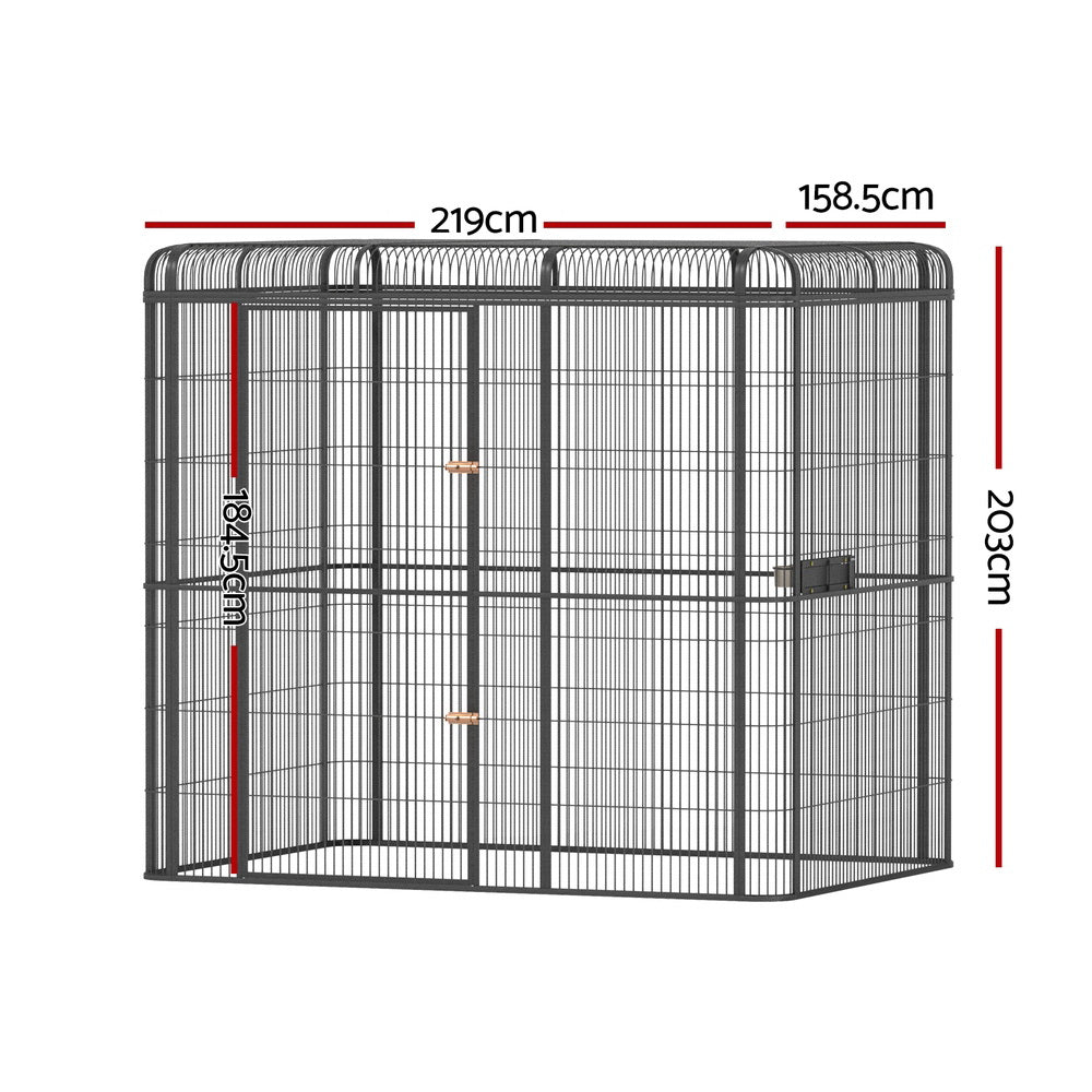 i.Pet Bird Cage Large Walk-in Aviary Budgie Perch Cage Parrot Pet Huge 203cm - 0