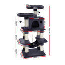 i.Pet Cat Tree 145cm Tower Scratching Post Scratcher Wood Condo House Large Bed-2