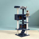 i.Pet Cat Tree 134cm Tower Scratching Post Scratcher Wood Condo House Bed Grey-8