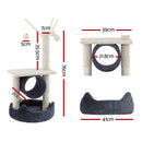 i.Pet Cat Tree 76cm Scratching Post Tower Scratcher Condo House Hanging toys-2