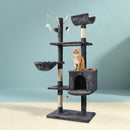 i.Pet Cat Tree 140cm Tower Scratching Post Scratcher Trees Toys Condo Bed Grey-8