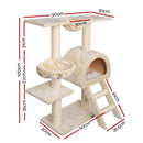 i.Pet Cat Tree 100cm Tower Scratching Post Scratcher Condo House Trees Bed Beige-2