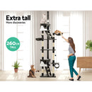i.Pet Cat Tree 260cm Tower Scratching Post Scratcher Condo House Trees Grey-7