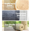 i.Pet Cat Tree 141cm Tower Scratching Post Scratcher Condo Wood House Bed Grey-4