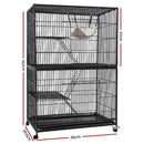 i.Pet Rabbit Cage 142cm Hutch 4 Level Bird Guinea Pig Ferret-5