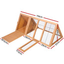 i.Pet Rabbit Hutch Chicken Coop 119cm x 51cm x 44cm Chicken Coop Large Run Wooden Cage Outdoor-2