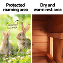 i.Pet Chicken Coop Rabbit Hutch 220cm x 44cm x 84cm Large Chicken Coop Run Wooden Outdoor Cage House-9