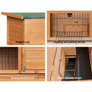 i.Pet Rabbit Hutch Chicken Coop 91.5cm x 45cm x 82cm Chicken Coop Large Wooden House Run Cage-4