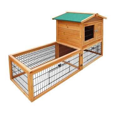 i.Pet Chicken Coop Rabbit Hutch 155cm x 49cm x 90cm Large Chicken Coop Wooden Run Cage House Outdoor