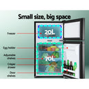 Glacio 90L Portable Fridge Freezer Bar Upright 12V/24V/240V Camping Caravan-4