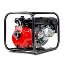 Giantz Petrol Water Pump 7HP Max, 2" High Flow 4-Stroke Engine Transfer Fire Fighting Pumps Rain Tank Oil Irrigation Garden Farm Pond Outdoor Irrigations, w Hose Fittings Inlet Filter Rubber Feet Red-2