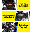 Giantz 3" Petrol Water Pump 7HP Max 4-Stroke 210cc High Flow 60,000L/H Max Transfer Engine, Fire Fighting Irrigation Rain Tank Pond Garden Farm, Includes Hose Fittings Inlet Filter & Rubber Feet, Blue-5