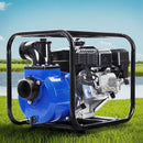 Giantz 3" Petrol Water Pump 7HP Max 4-Stroke 210cc High Flow 60,000L/H Max Transfer Engine, Fire Fighting Irrigation Rain Tank Pond Garden Farm, Includes Hose Fittings Inlet Filter & Rubber Feet, Blue-7