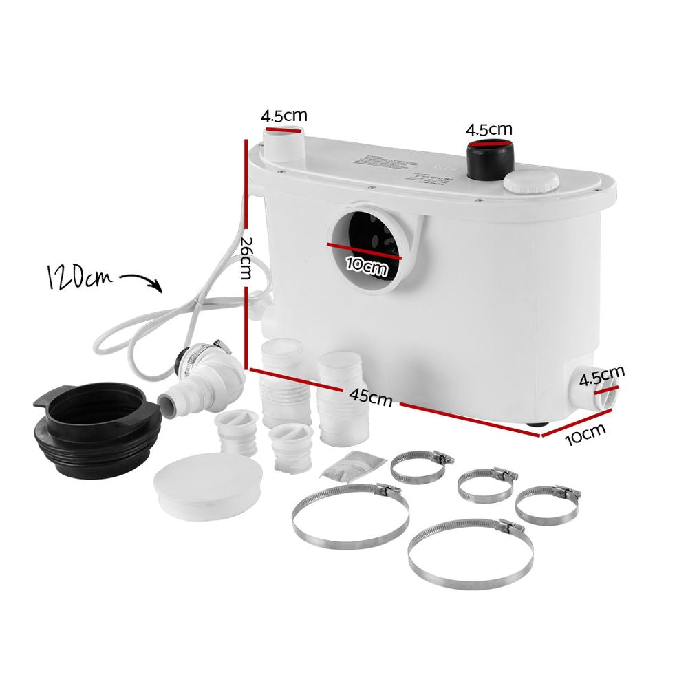 Macerator Sewerage Pump Waste Toilet Sewage Water Disposal Marine Basement Clean - 0