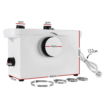Macerator Sewerage Pump Waste Water Marine Toilet Disposal Unit Laundry Basement - 0