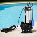 Giantz 2000W Max. Submersible Dirty Water Pump Bore Tank Well Steel Automatic-7
