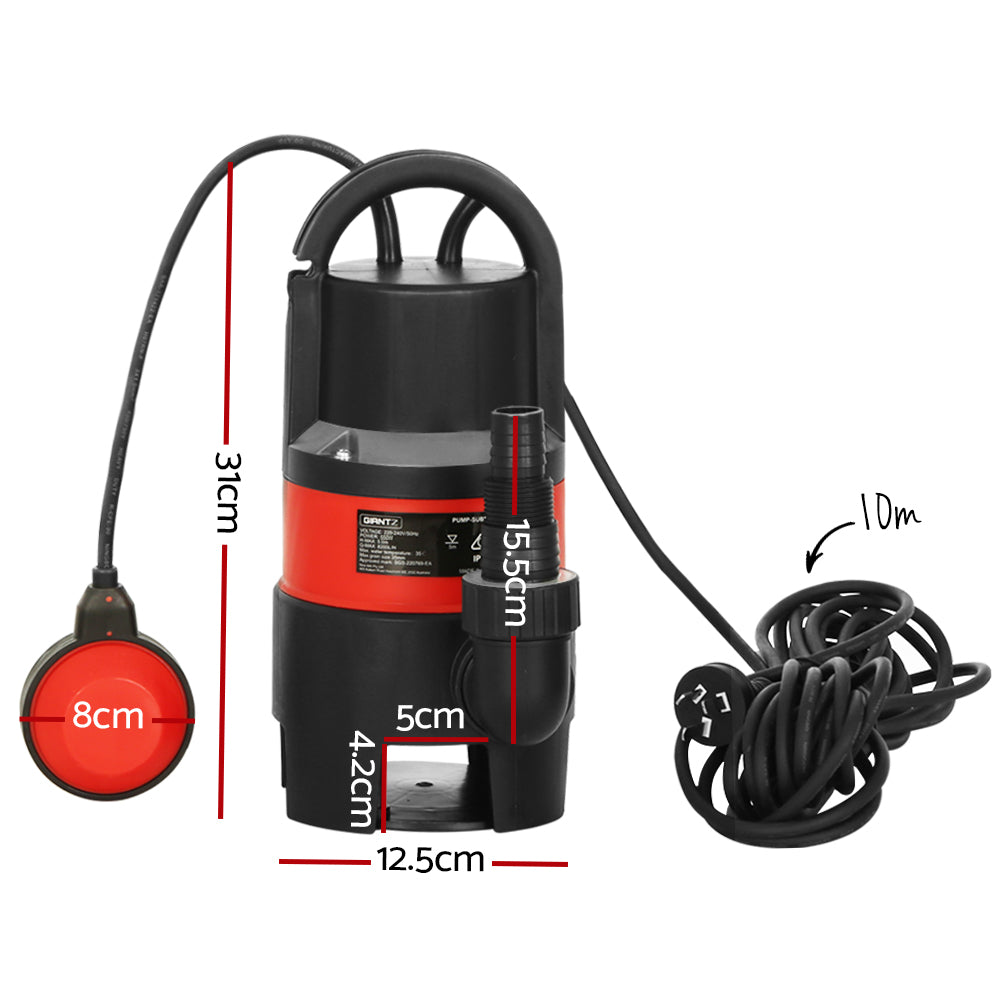 Giantz 550W Water Pump Dirty Submersible Sump Swim Pool Flooding Pond Clean - 0