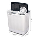 Devanti Portable Washing Machine Twin Tub 5KG White-2