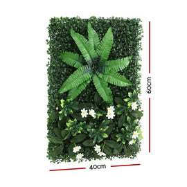 Gardeon 4PCS Artificial Plant Wall Panels 40X60CM Boxwood Panel Leaf Backdrop Backyard Green Decor - 0