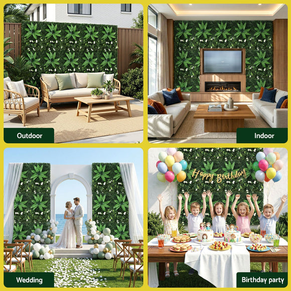 Gardeon 4PCS Artificial Plant Wall Panels 40X60CM Boxwood Panel Leaf Backdrop Backyard Green Decor