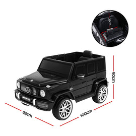 Kids Electric Ride On Car Mercedes-Benz Licensed AMG G63 Toy Cars 12V Black - 0