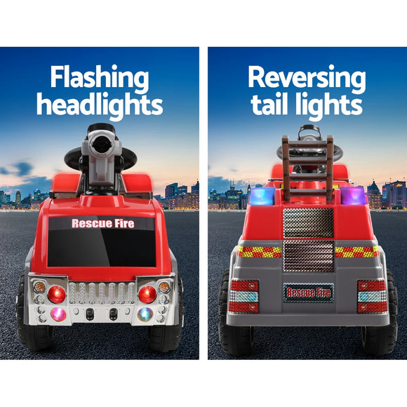 Rigo Kids Electric Ride On Car Fire Engine Fighting Truck Toy Cars 6V Red