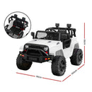 Rigo Ride On Car Kids Electric Ride On Cars Kids Jeep 12V White-2