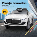 Rigo Kids Electric Ride On Car Cars Music Headlight Remote Control 12V White-4