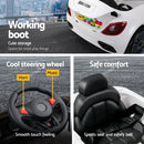 Rigo Kids Electric Ride On Car Cars Music Headlight Remote Control 12V White-5