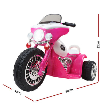 Rigo Kids Ride On Motorcycle Motorbike Car Harley Style Electric Toy Police Bike - 0