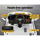 Rigo Kids Electric Ride On Patrol Police Car Horn Music Remote White-4