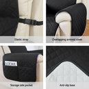 Artiss Recliner Chair Cover 100% Water Resistant Black-6
