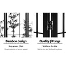Artiss 8 Panel Room Divider Screen 348x179cm Bamboo Black White-3