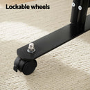 Artiss 6 Panel Room Divider Screen 323cm Wheel Fabric Black-6