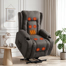 Artiss Recliner Chair Lift Assist Heated Massage Chair Velvet Rukwa-1