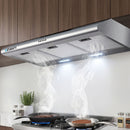 Devanti 900mm Range Hood 90cm Rangehood Stainless Steel-1