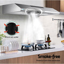 Devanti 900mm Range Hood 90cm Rangehood Stainless Steel-3
