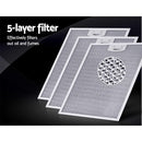 Devanti 900mm Range Hood 90cm Rangehood Glass Stainless Steel-5