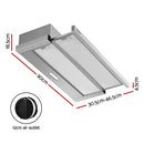 Devanti 900mm Range Hood 90cm Slide out Rangehood Stainless Steel-2