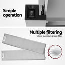 Devanti 900mm Range Hood 90cm Slide out Rangehood Stainless Steel-5